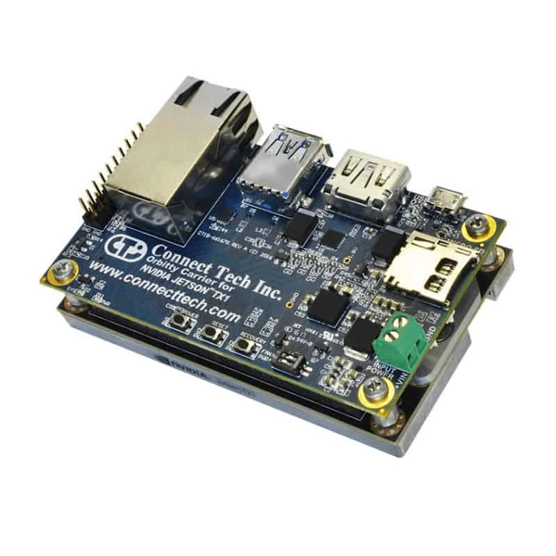 Jetson TX2 8 GB ve Orbitty Mini Carrier Board (Outlet) - Taşıyıcı kart ve bağlantı portları
