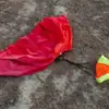 Neon Yeşil Ripstop Nylon Kumaş - Yerdeki paraşüt örnekleri