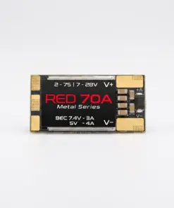 Red 70A AM32 ESC - ESC kartının etiketli yüzü